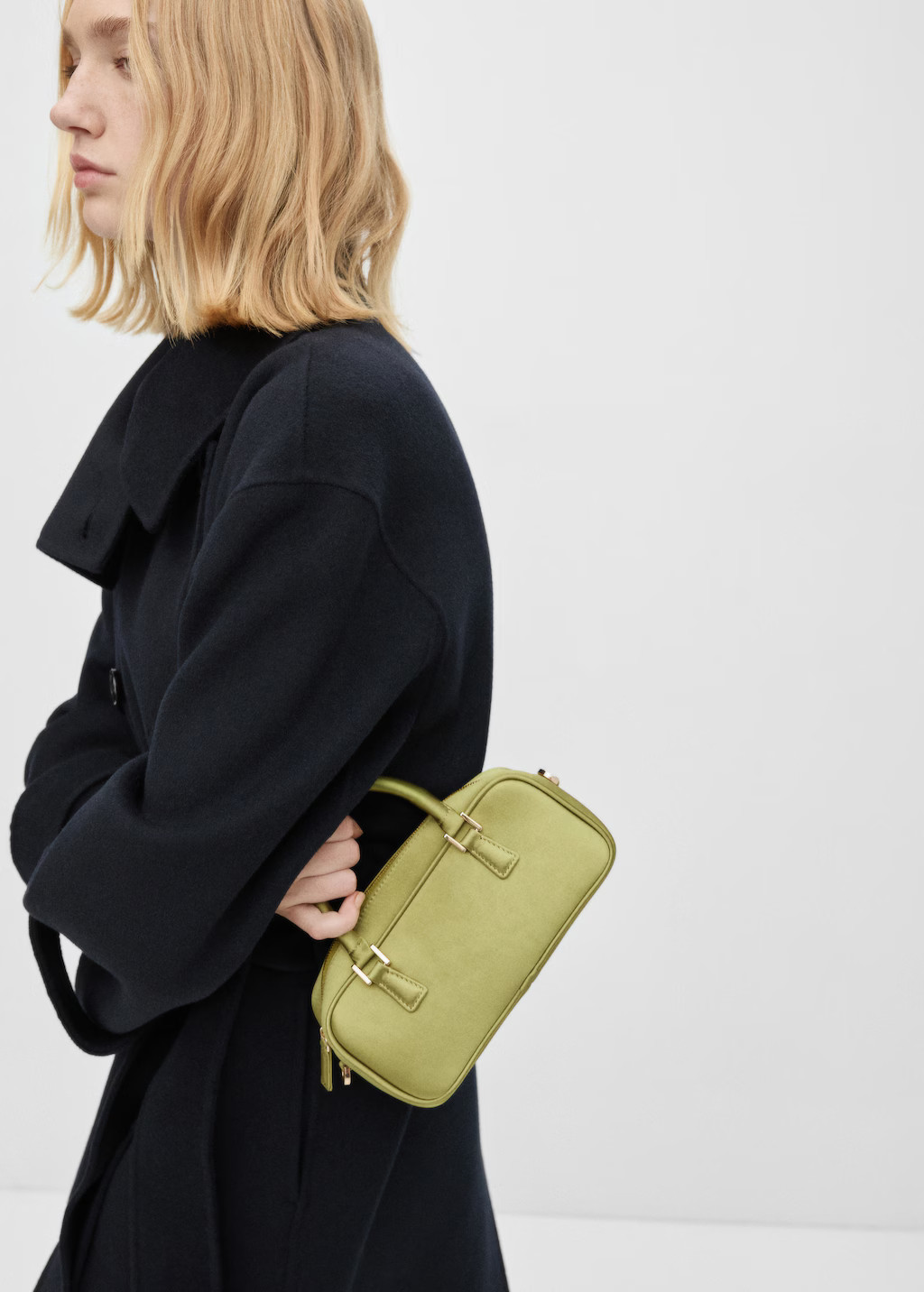 Mini satin bowling bag | MANGO (UK)