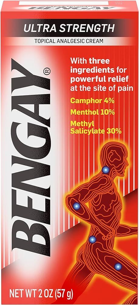 Bengay Ultra Strength Topical Pain Relief Cream, Non-Greasy Analgesic for Minor Arthritis, Muscle... | Amazon (US)