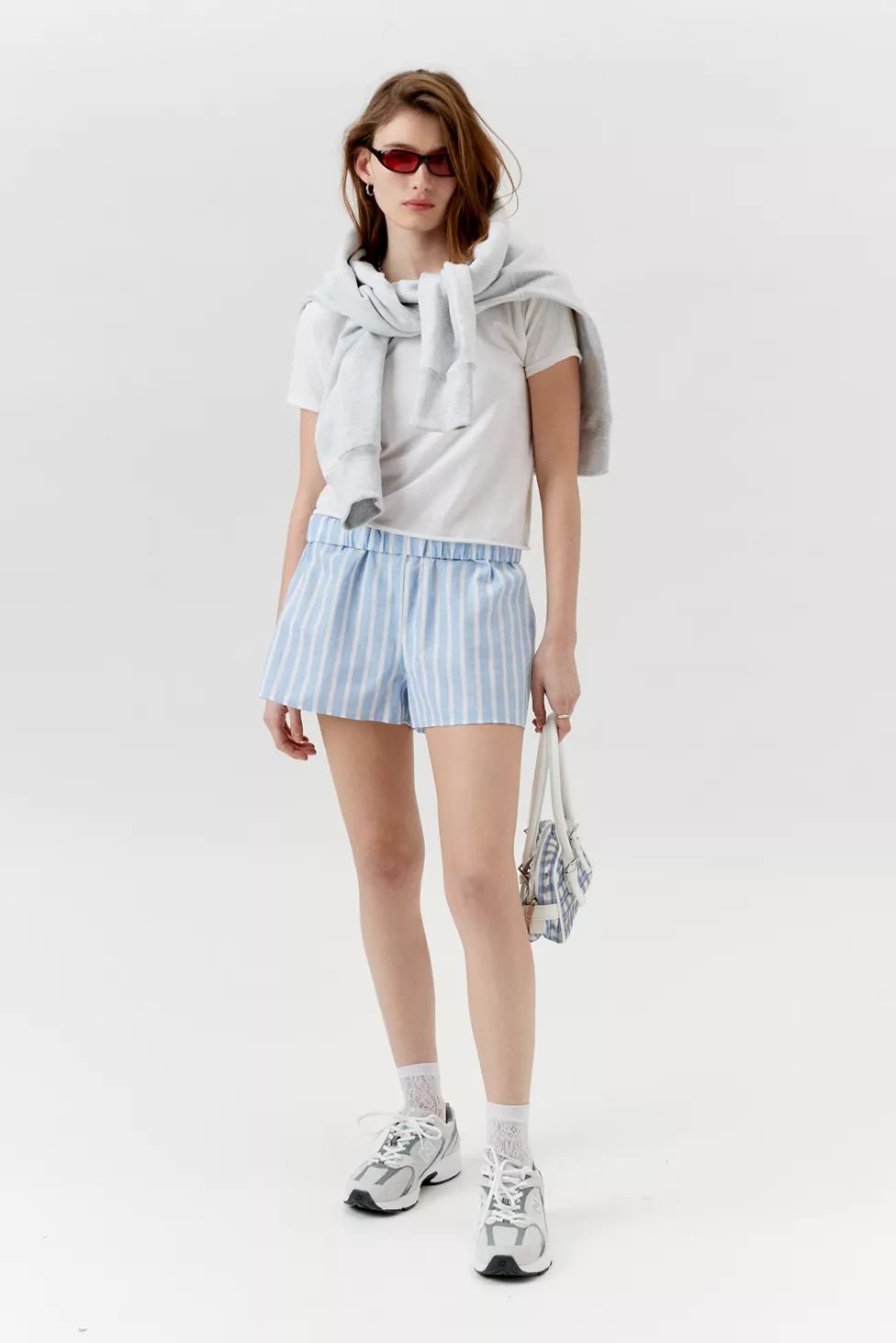 Urban Renewal Remnants Striped Rollover Boxer Short | Urban Outfitters (US and RoW)