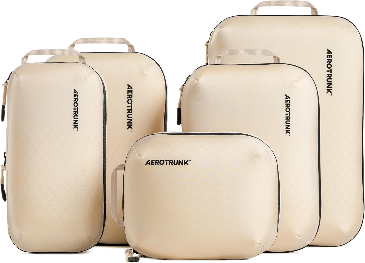 Aerotrunk Ultralight Compression Packing Cubes for Travel, 6-Pack, Beige | Amazon (US)