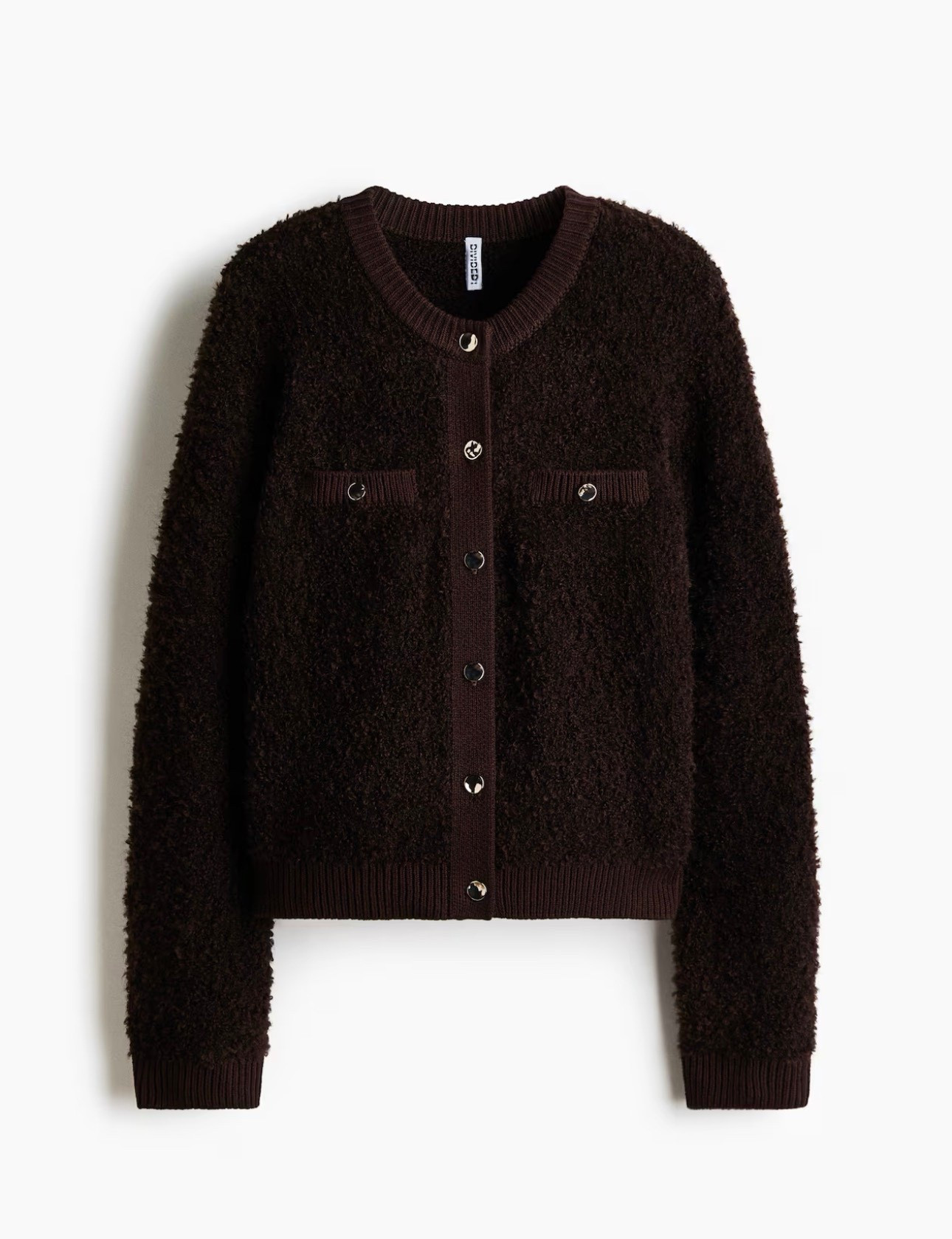 Boucle-knit cardigan 