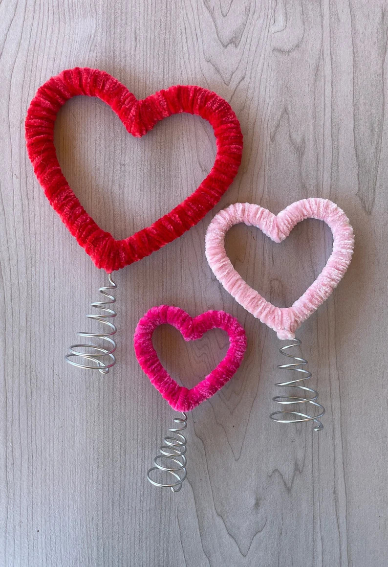 Heart Tree Topper Red, Pink or Hot Pink Tree Topper - Etsy | Etsy (US)