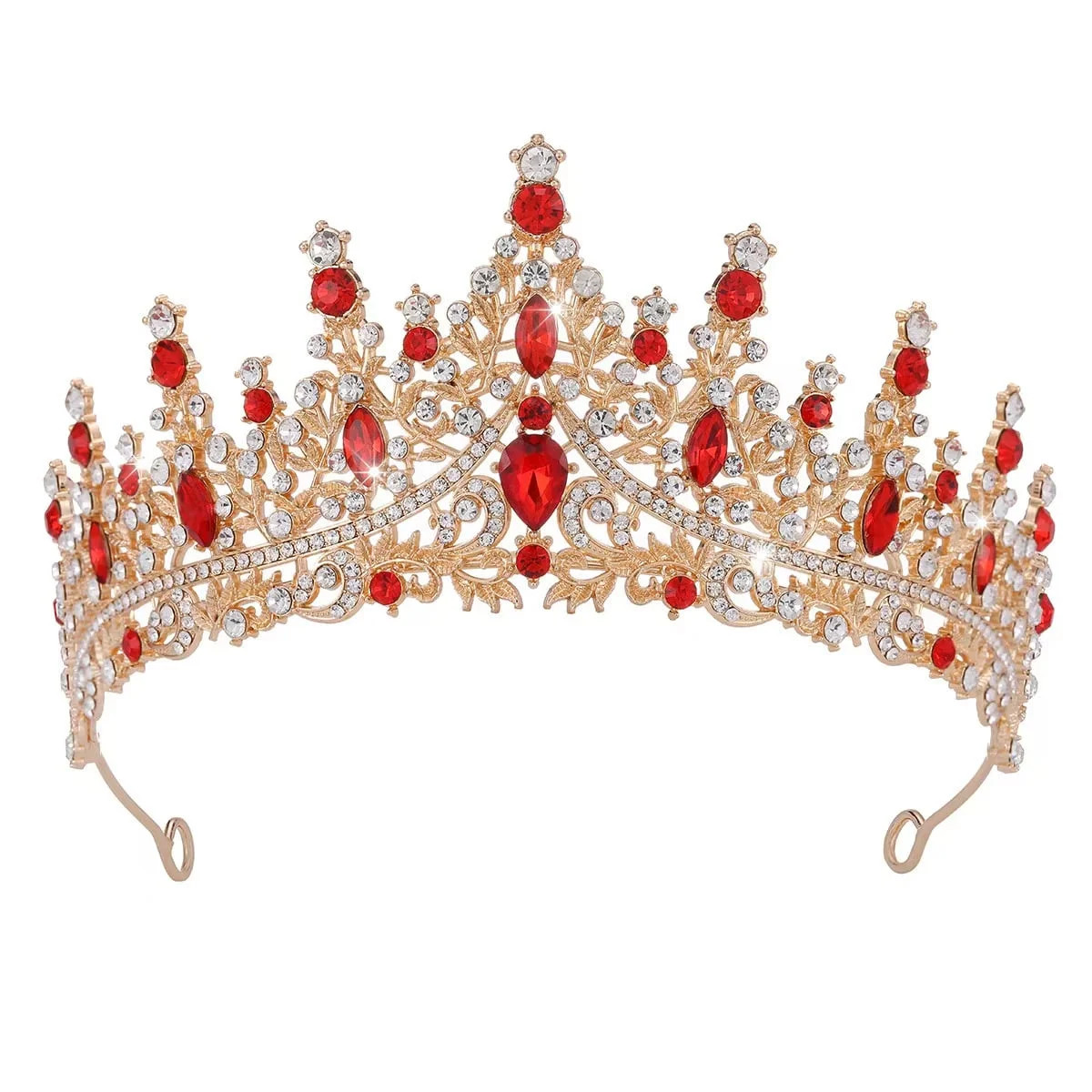 Red Crystal Tiaras & Crowns for Women Girls - Queen of Wedding Bridal Birthday Pageant Halloween ... | Walmart (US)