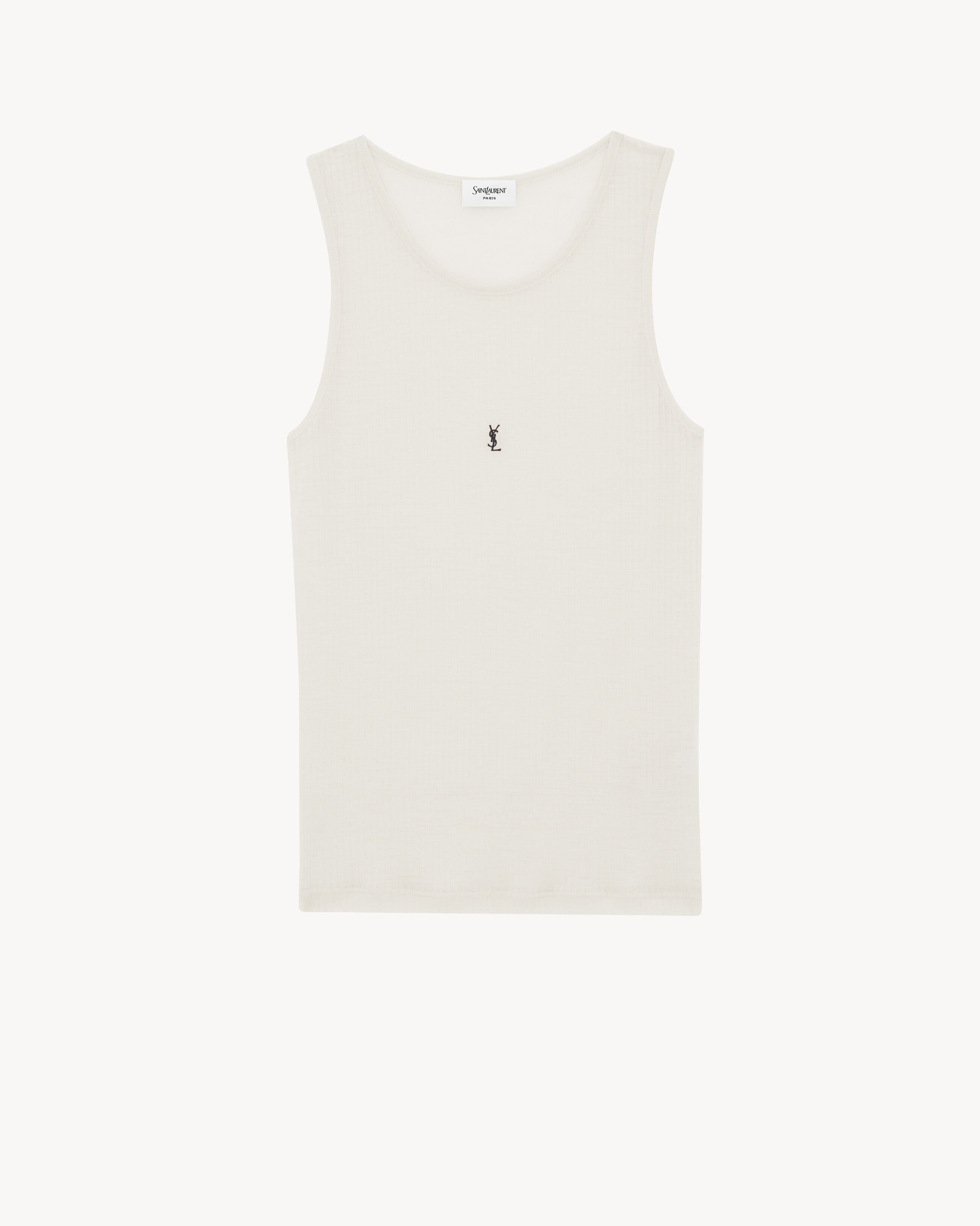 Saint Laurent Cassandre Tank Top - Beige - Women - XS | Saint Laurent Inc. (Global)