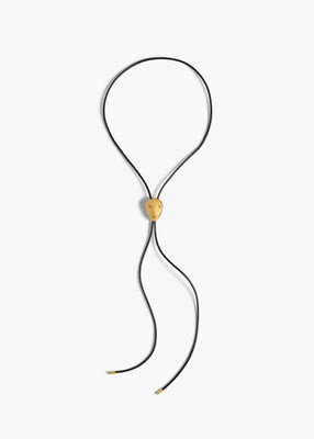 KHAITE - Visage Bolo Tie In Antique Gold | Khaite