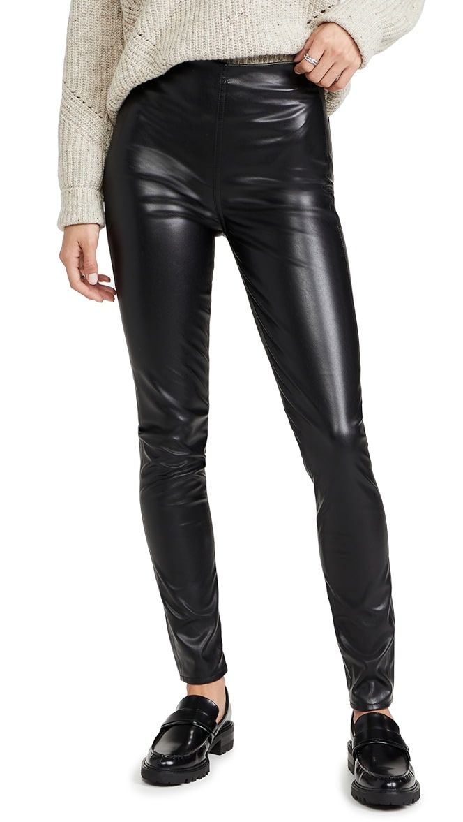 Nina Faux Leather Pull On Skinny Jeans | Shopbop