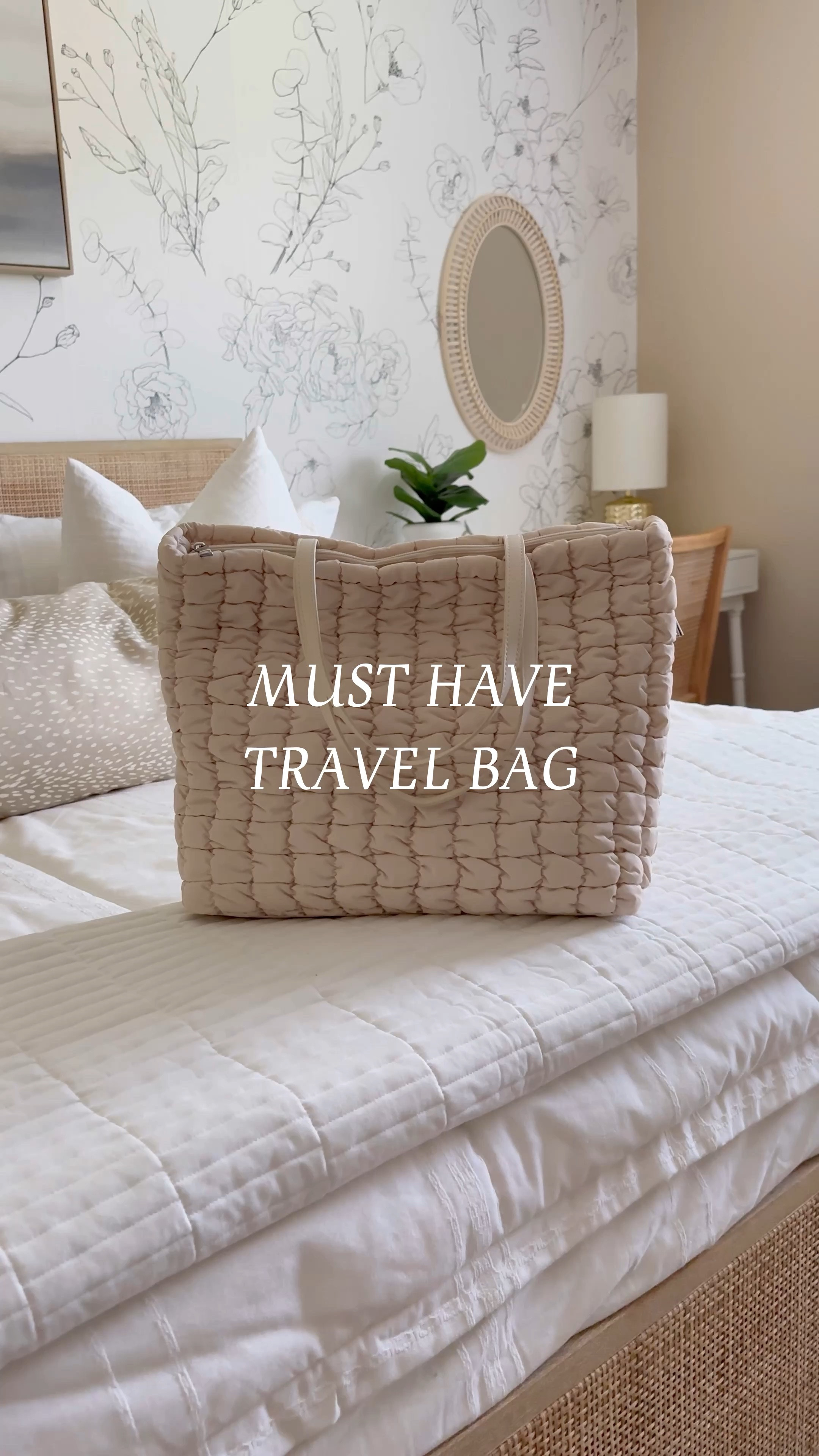 Gorgeous $30 travel bag with double handles, zipper top, padded laptop compartment & side zipper pouch.

#travel #travelbag #target #neutral #neutralstyle 

#LTKitbag #LTKfamily #LTKtravel