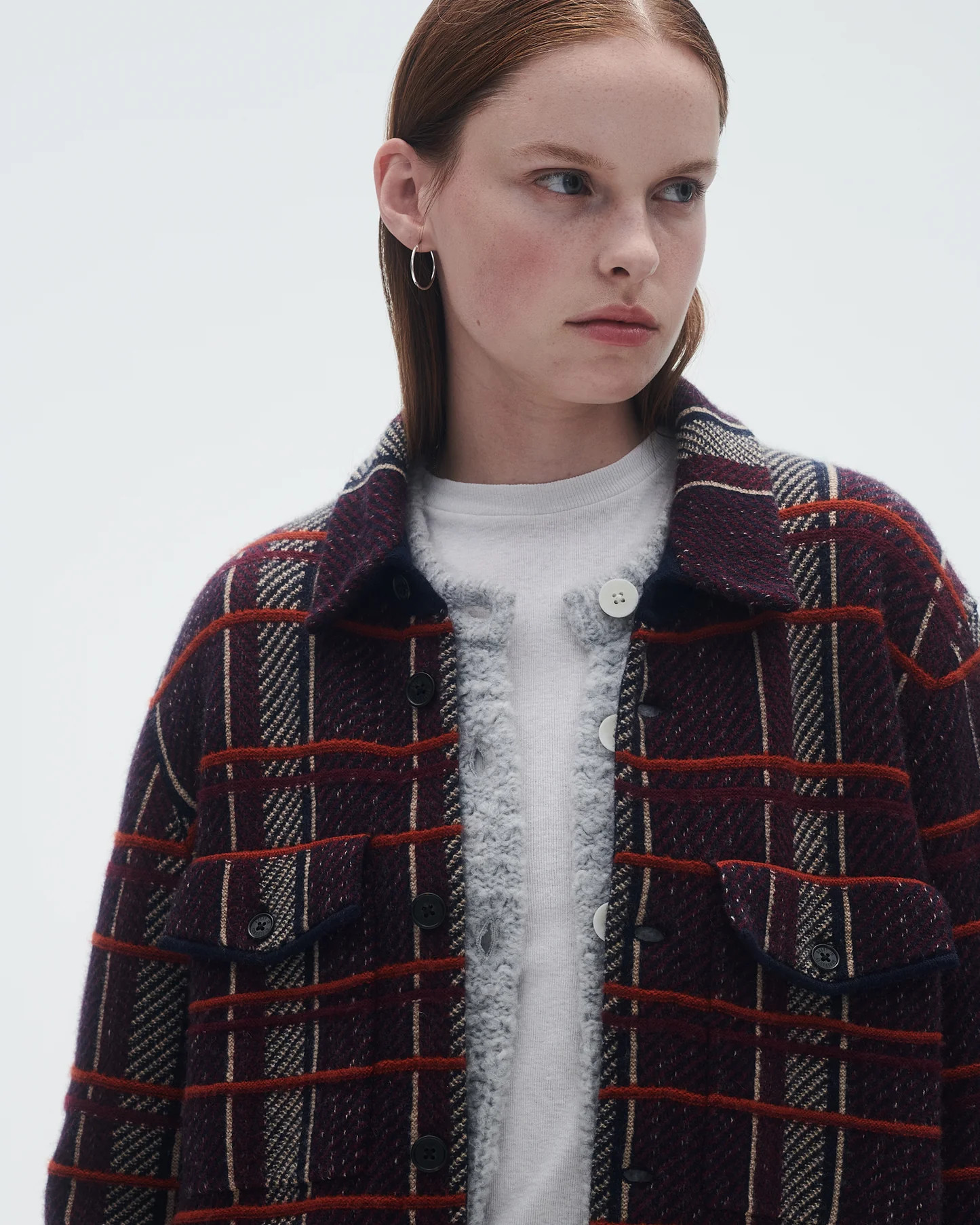 Plaid Work Shirt - Plum Combo | Guest In Residence