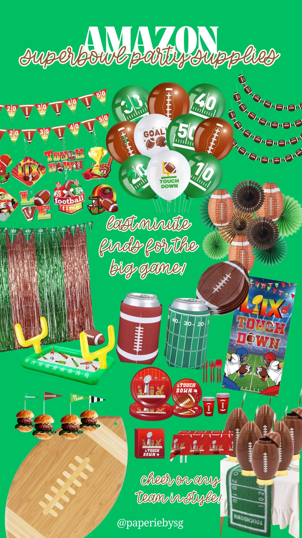 Any team - generic - Super Bowl - Football party supplies - New Orleans - Amazon - decor 

#LTKParties #LTKFamily #LTKSeasonal