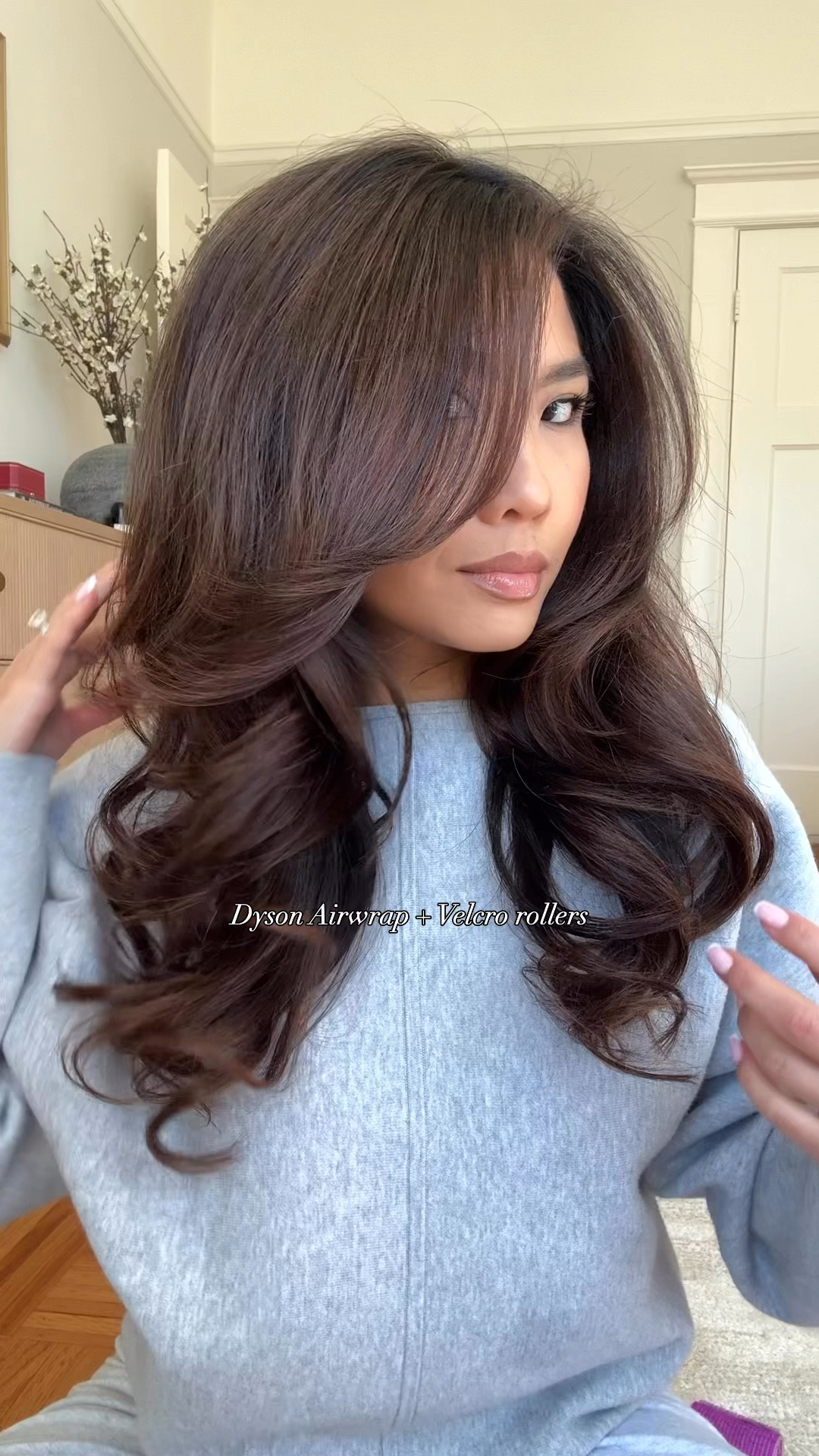 Big bouncy blowout 💗 I used the 1.6 barrel on the Airwrap and set in place with Velcro rollers - I use two sets of the rollers linked! 

#LTKBeauty #LTKWatchNow