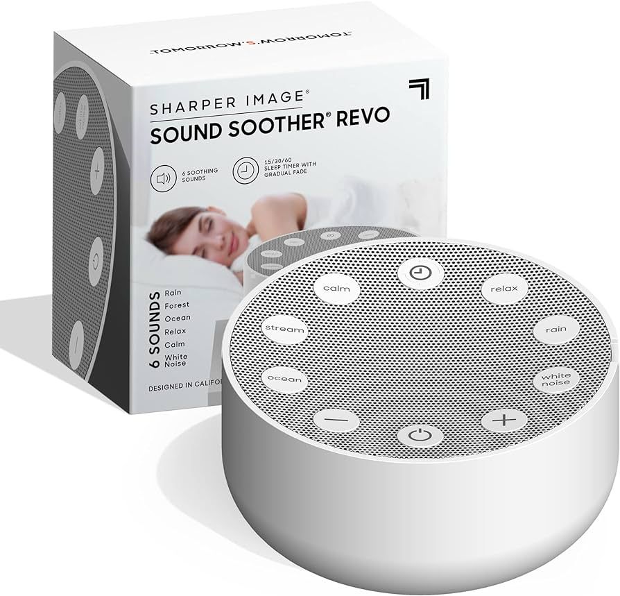 SHARPER IMAGE Sleep Therapy White Noise Machine, Soothing Nature Sounds for Baby Kid Adult, Porta... | Amazon (US)