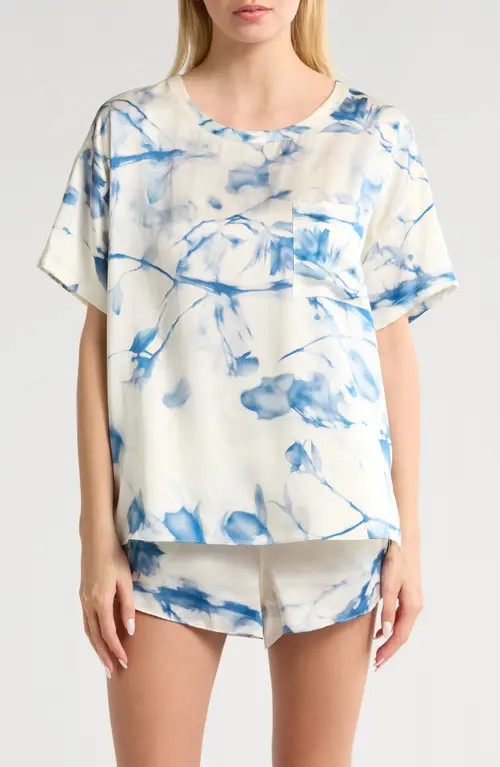 Lunya x Grace Dines Washable Silk Short Pajamas in Whispered Bloom Large at Nordstrom, Size X-Large | Nordstrom