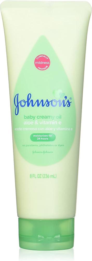 Johnson's Baby Creamy Oil with Aloe & Vitamin E for Delicate Skin, Non-Greasy Moisturizing Baby B... | Amazon (US)