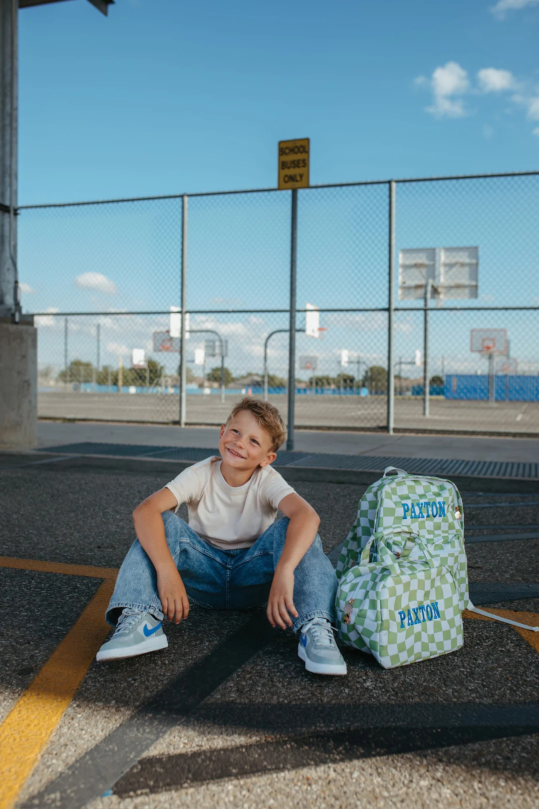 Green Check Backpack | KenzKustomz