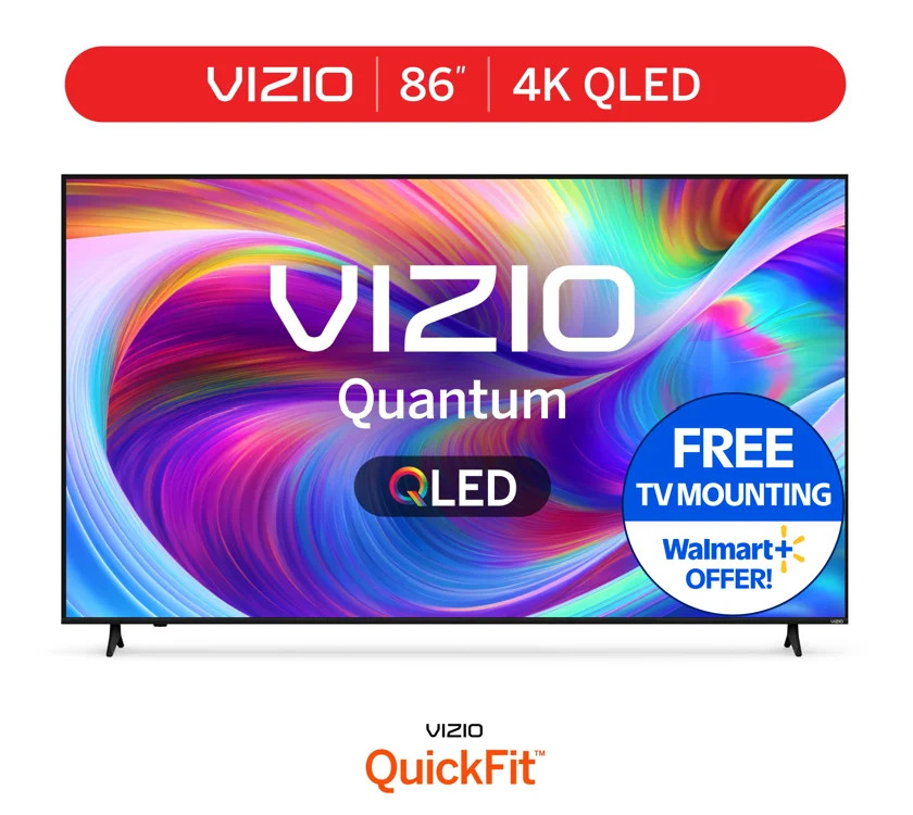 VIZIO 86" Class Quantum 4K QLED HDR Smart TV (NEW) VQD86M-0804 | Walmart (US)