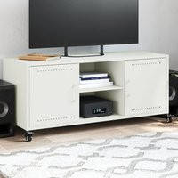 TV Cabinet White 100.5x39x43.5 cm Steel | Debenhams UK