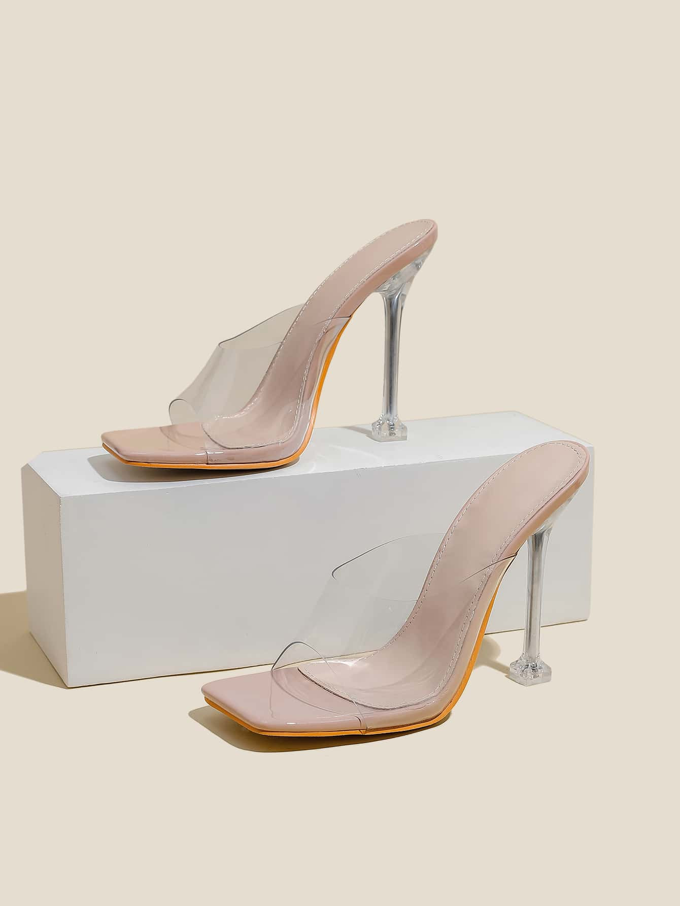 Clear Stiletto Heeled Mule Sandals | SHEIN