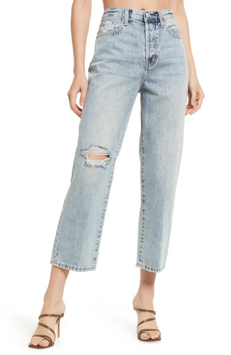 Cassie Super High Waist Straight Leg Jeans | Nordstrom
