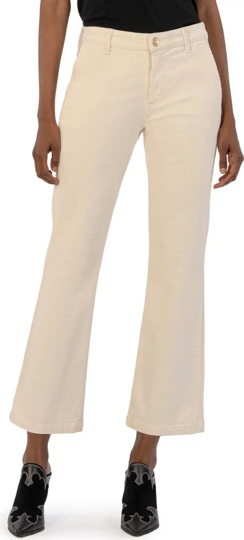 KUT from the Kloth Kelsey High Waist Ankle Flare Corduroy Pants | Nordstrom | Nordstrom