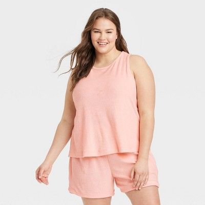 Women's Terry Tank Top - A New Day™ Blush | Target
