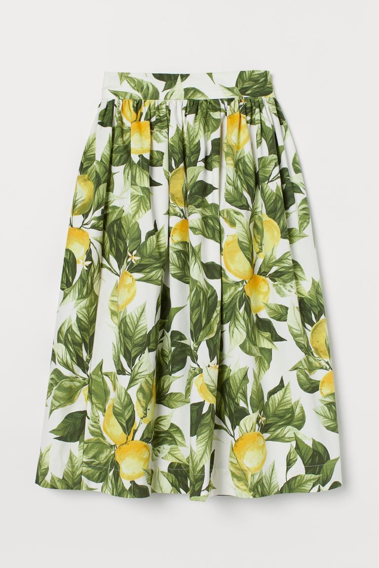 Patterned Cotton Skirt | H&M (US)