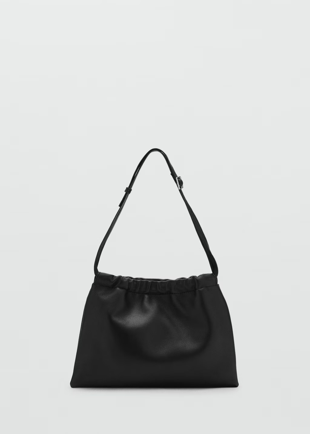 Sack-style leather bag - Women | MANGO United Kingdom | MANGO (UK)