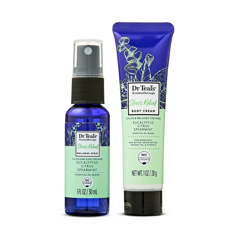 Dr Teal's Aromatherapy Stress Relief Set, Eucalyptus, Citrus, and Spearmint, 2 Pieces | Walmart (US)