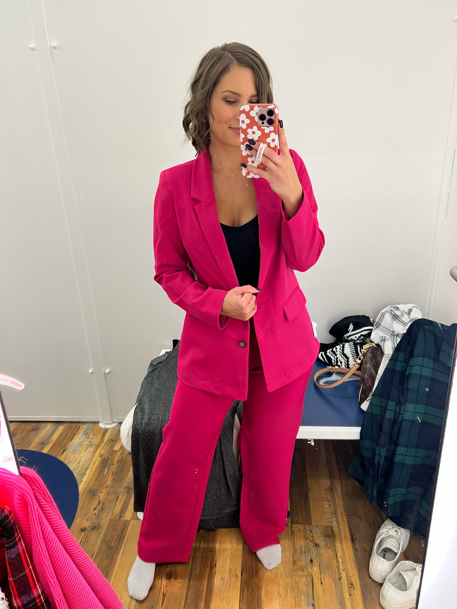 Obsessed with this set! Wearing a small in both. Both come in a bunch of colors of pink isn’t your favorite. They are sold separately, pants are high waisted and perfect for an office job  

#LTKHoliday #LTKworkwear #LTKsalealert