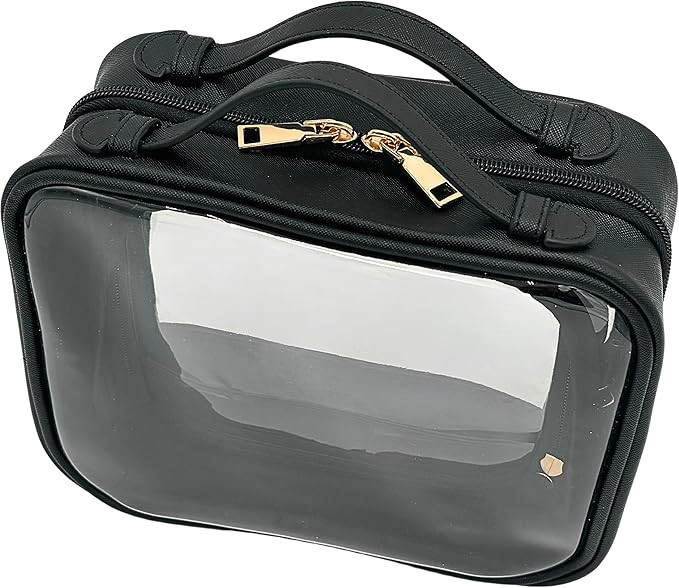 JAZD Clear Makeup Bag Toiletry Bag for Women Cosmetic Case Large Capacity Travel Make Up Bag Orga... | Amazon (US)