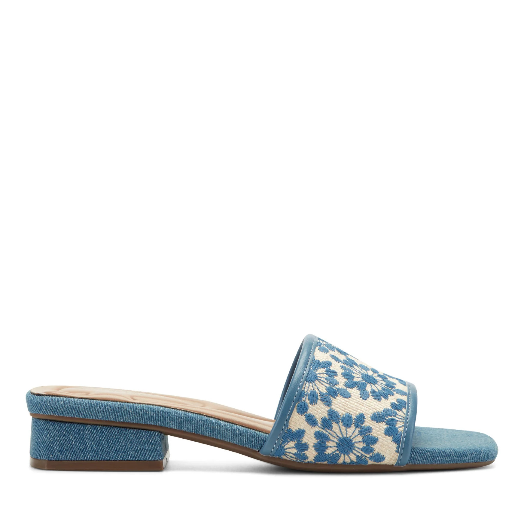 Women's Gianina Raffia Dress Sandals - Blue/Natural | Easy Spirit | Easy Spirit
