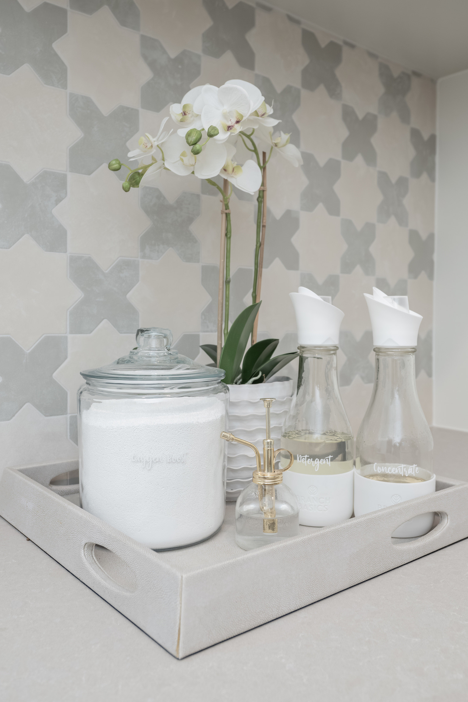 Laundry can be pretty, too! From Christina’s Laundry room, decanted detergent, Branch Basics bottles, and a faux orchid glamorize a somewhat drab chore.

#LTKmomlife #LTKHome