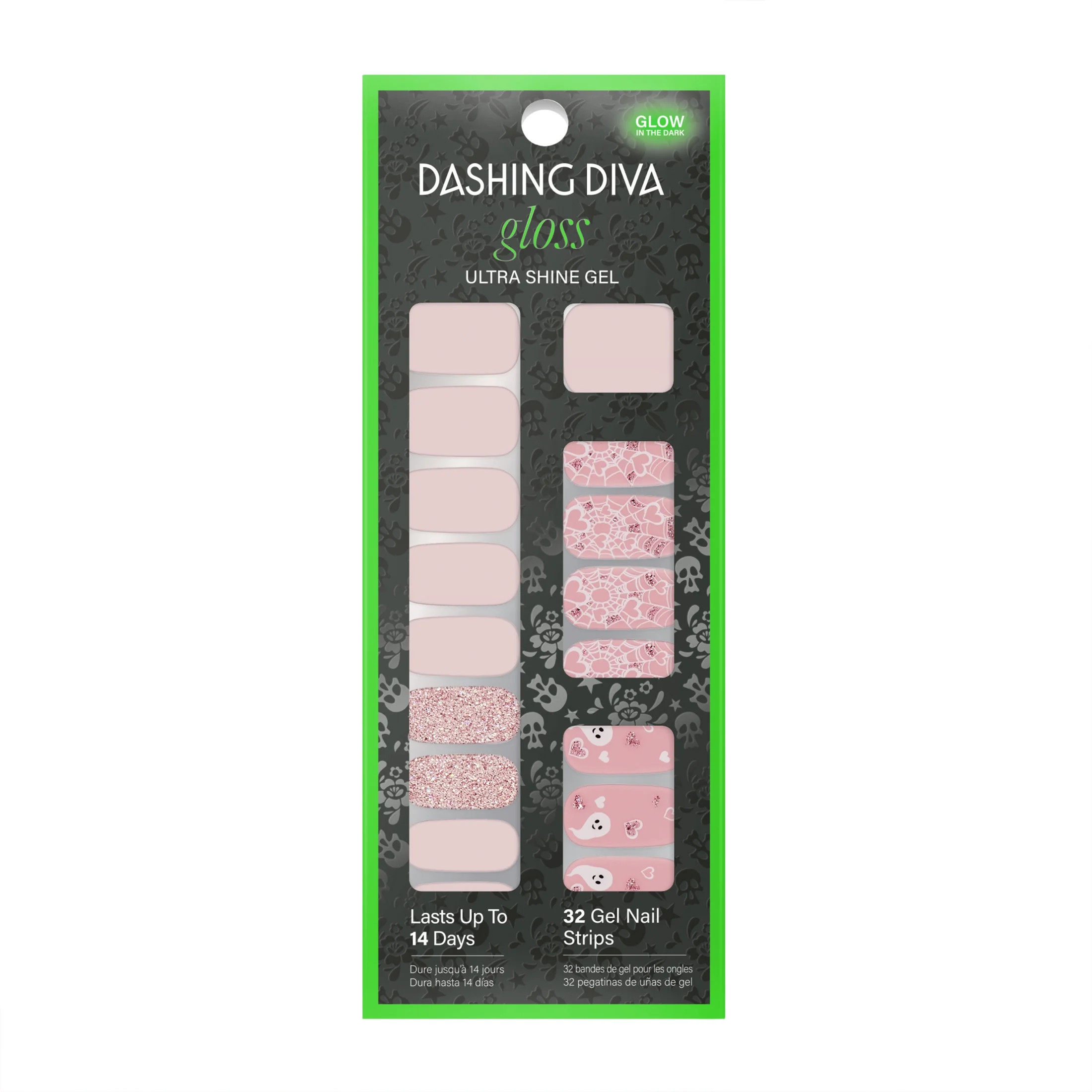 Dashing Diva Gloss Ultra Shine Gel Nail Strips, Halloween Collection, Boo Thing, 32ct | Walmart (US)
