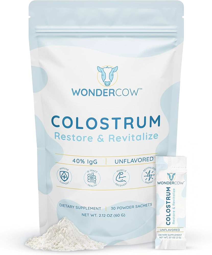 Colostrum Powder Supplement for Gut Health, Immune Support, Muscle Recovery & Wellness | 40% IgG ... | Amazon (US)