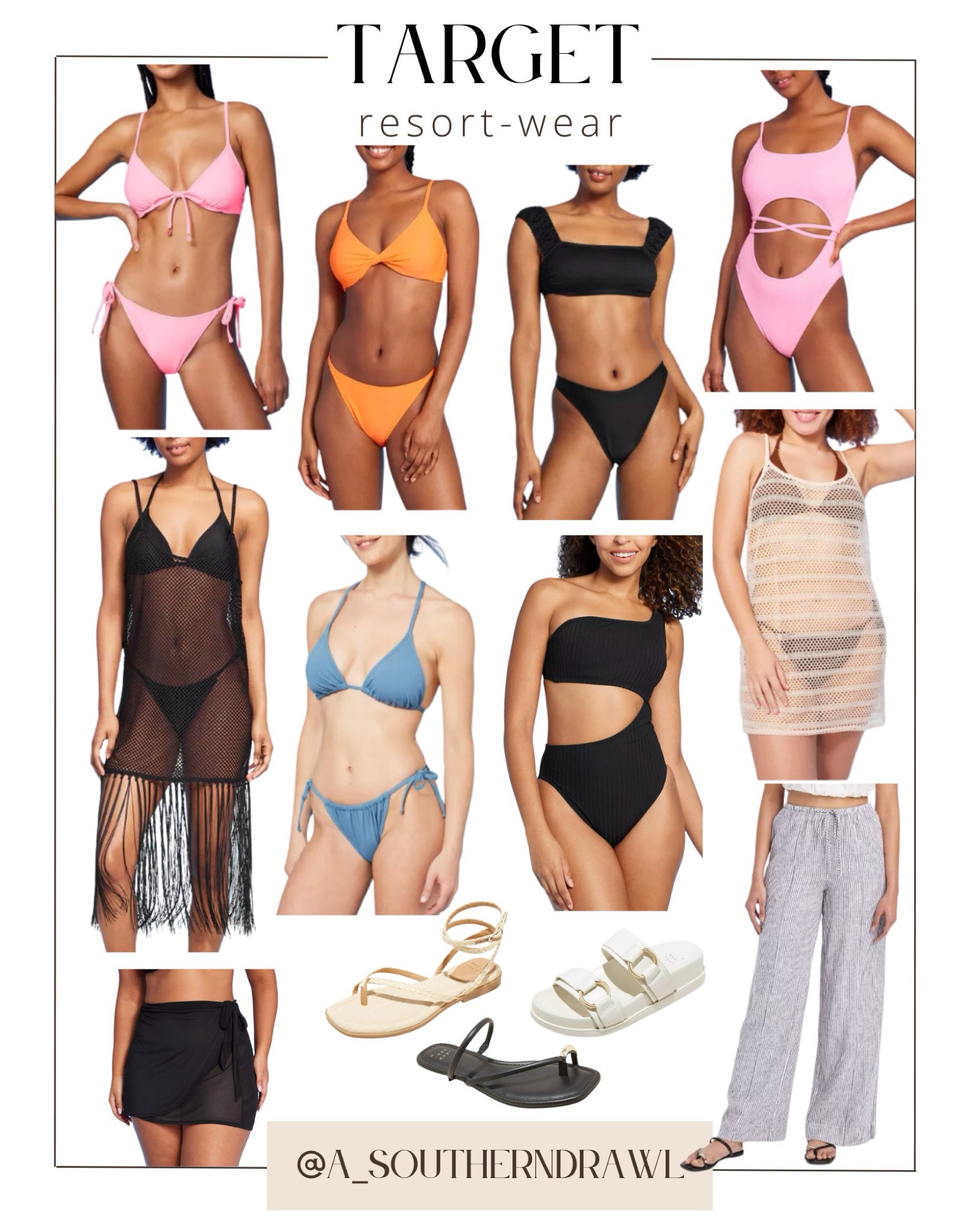 Target Resort-Wear!

Target swimwear, target bikini, target one piece swimsuit, target swimsuit cover-up, crochet cover-up, beach clothes, beach outfit

#LTKstyletip #LTKfindsunder50 #LTKswim