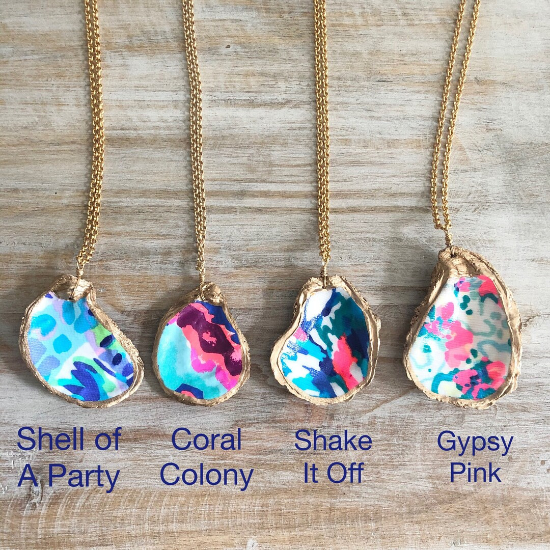 Lilly Inspired fabric  Oyster Necklace | Etsy (US)