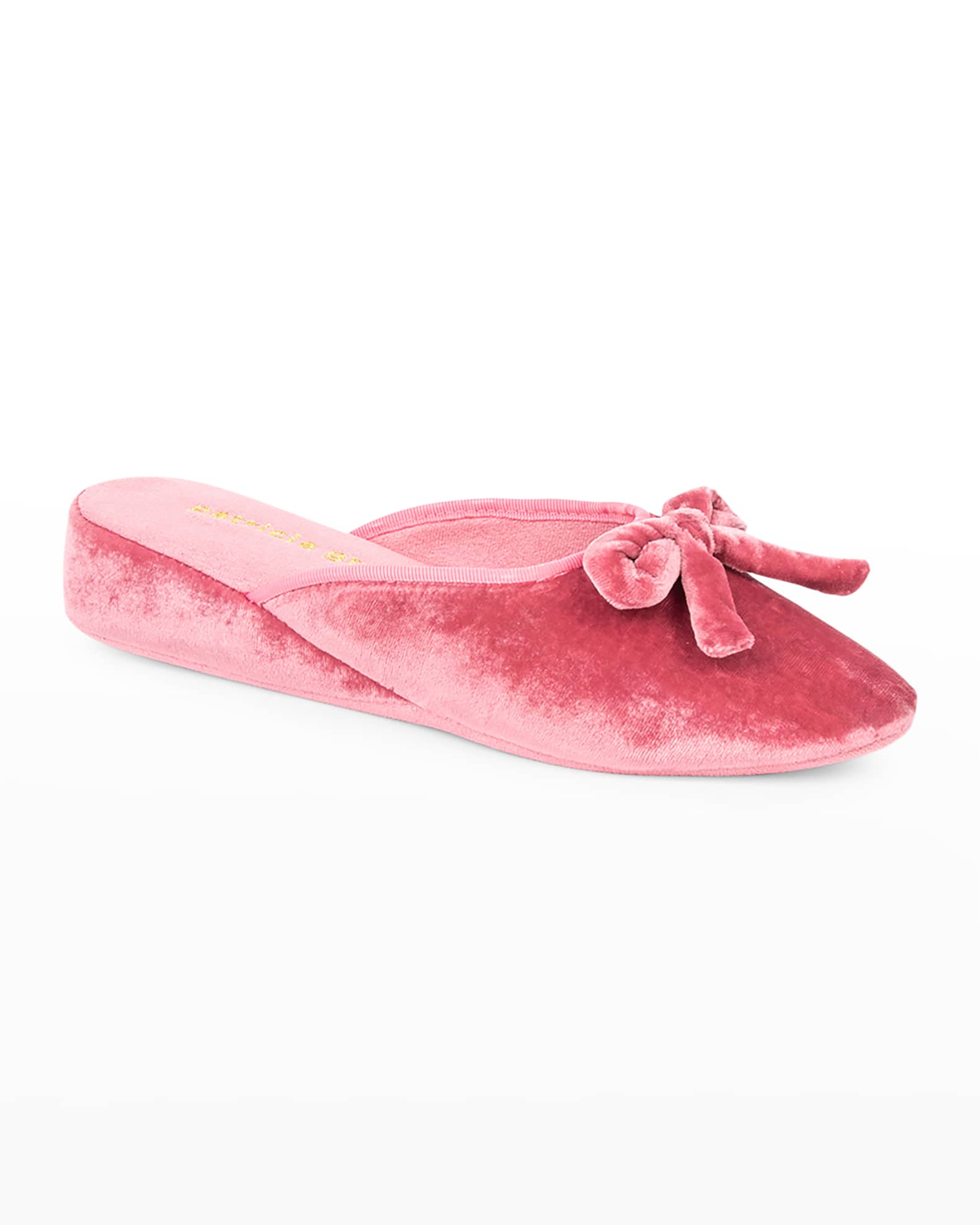 Patricia Green Bardot Velvet Slippers | Neiman Marcus