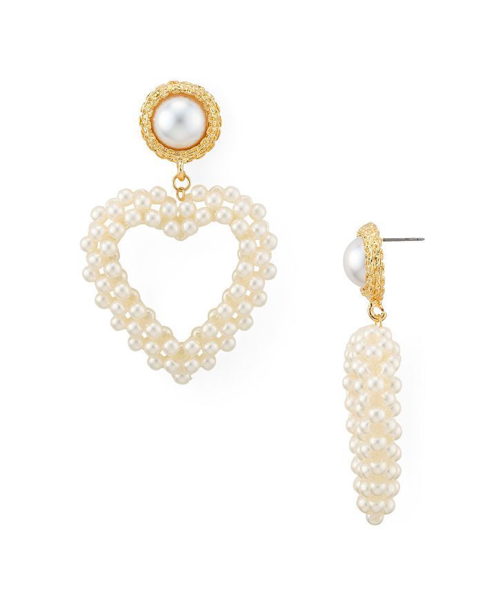 Simulated Pearl Heart Drop Earrings - 100% Exclusive | Bloomingdale's (US)