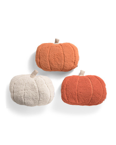 3pk Shaped Pumpkin Pillows | TJ Maxx