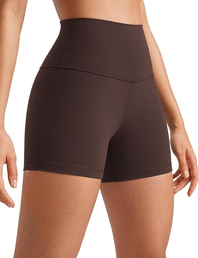 CRZ YOGA Womens ButterLuxe Biker Shorts 4 Inches - High Waisted Workout Running Athletic Spandex ... | Amazon (CA)