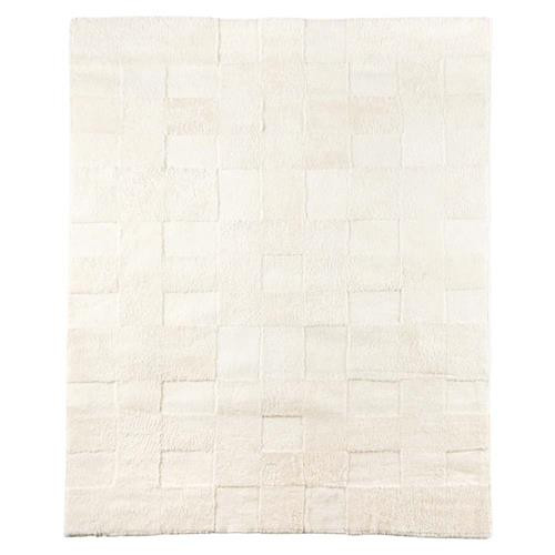 Adalira Modern Classic Cream Sheared Sheepskin Solid Rug - 9'x12' | Kathy Kuo Home