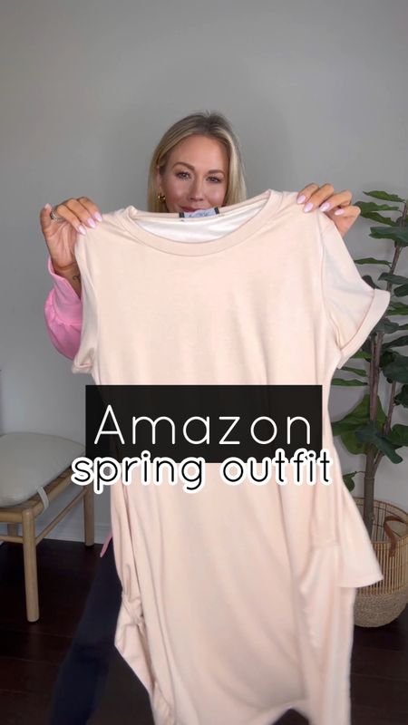 Amazon spring outfit // dress and denim jacket on sale! 

Denim jacket- small (light blue) 
Dress- small (apricot) 
Sneakers- run tts 

$19 Walmart sneakers. White sneakers. Spring sneakers. Spring outfit. Spring transition outfit. Spring style. Spring fashion.  Mom fashion. Mom style. Mom outfit. Casual style. Everyday style. Casual fashion. 

#LTKsalealert #LTKSeasonal #LTKshoecrush
