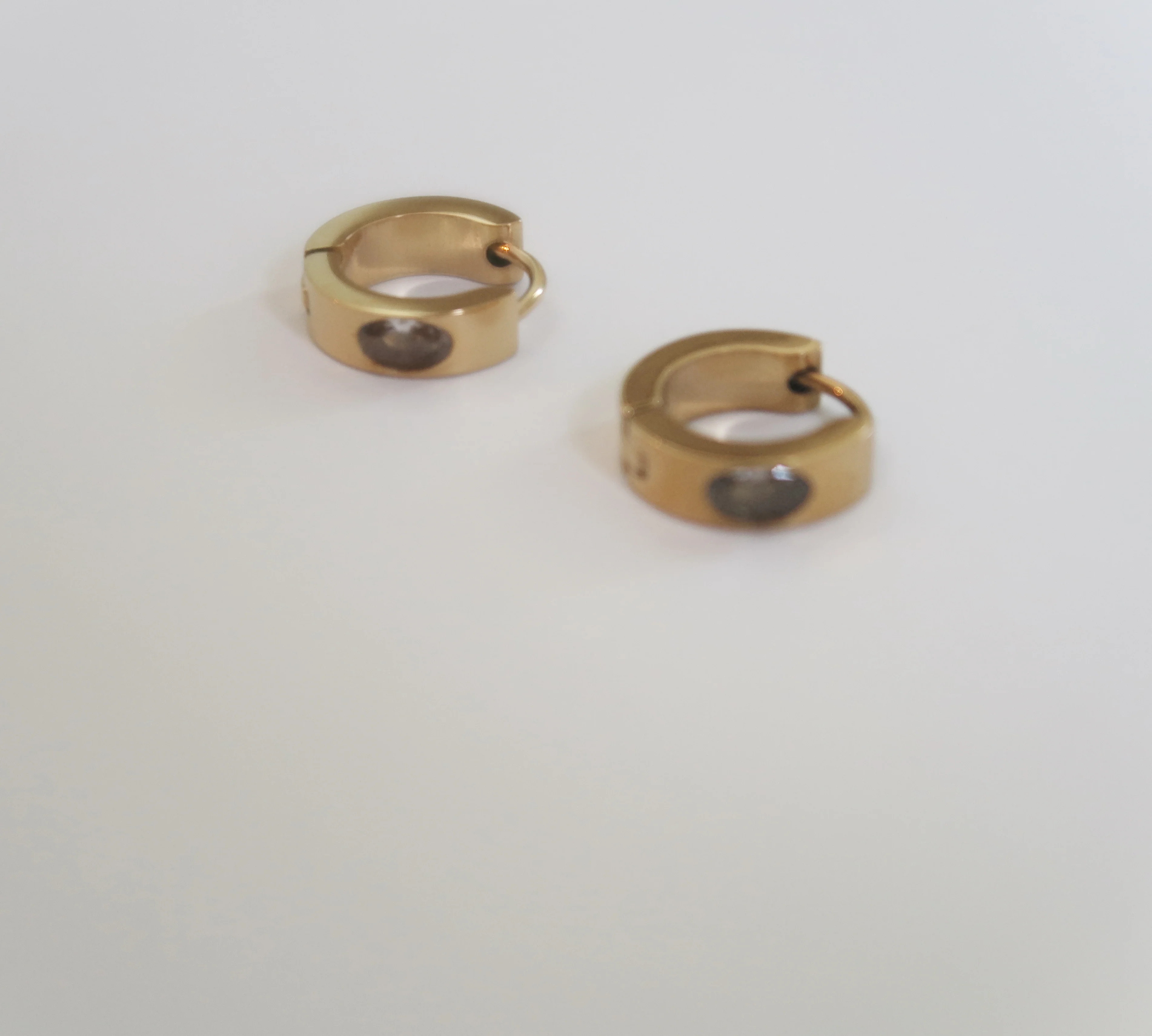 Oval Diamond Huggies | Joiana Jewelry