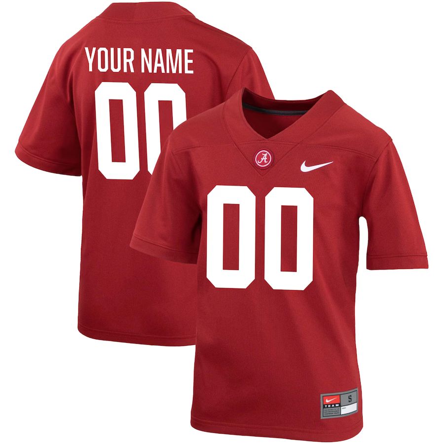 Alabama Crimson Tide Nike Youth Custom Game Jersey - Crimson | Fanatics