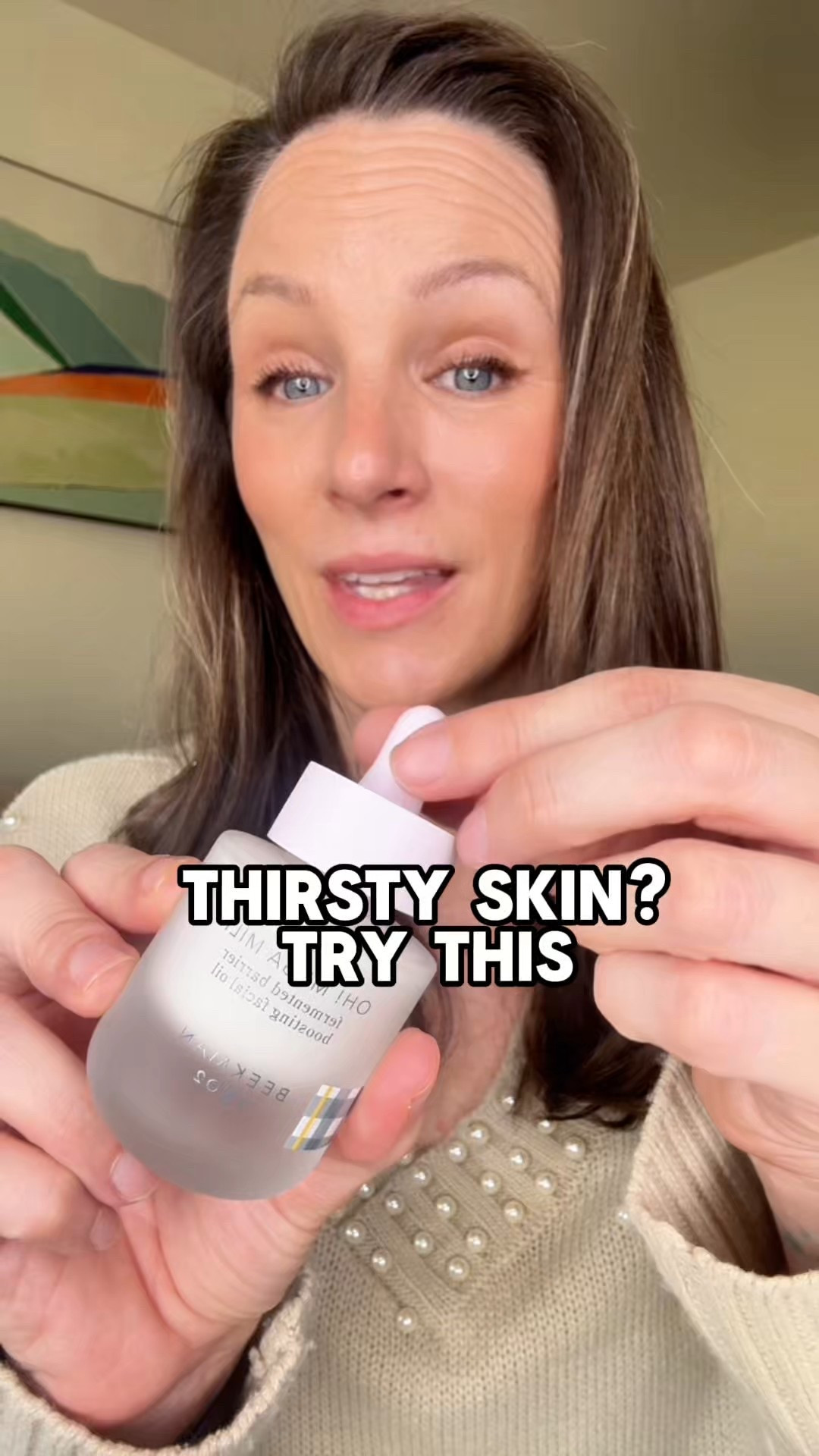 This Beekman Oh! Mega Milky Oil sinks deep into my skin for a glassy, hydrated finish . The fermented oils, niacinamide, and goat milk repair my barrier and give me that soft glow—perfect for my dry desert skin. #beekman1802 #kindesskrew #glassskin #barrierrepair #facialoil 

#LTKBeauty #LTKOver40