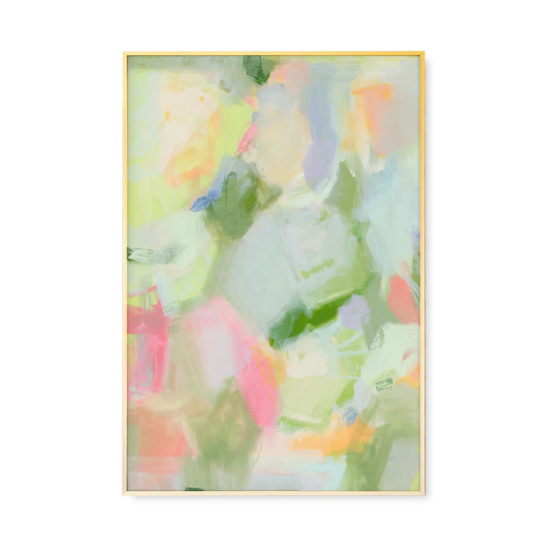 Green Eyed Lady by Chrissy Collins | Soft Green Abstract Art Print | Urban Garden Prints