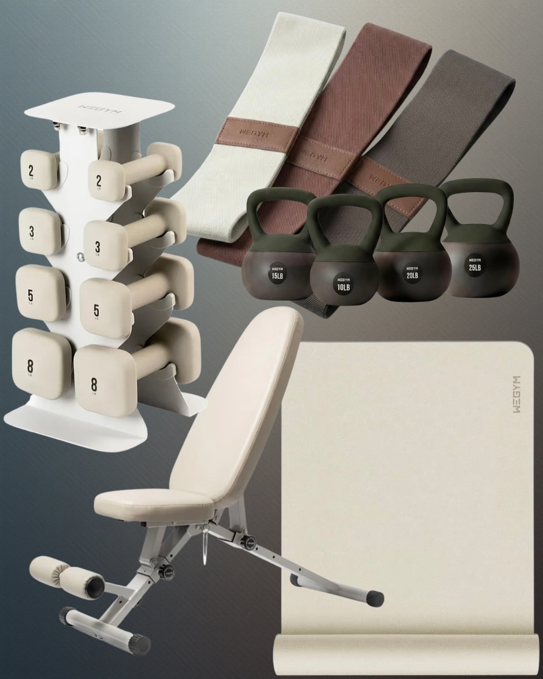 We gym fitness items 

#LTKHome #LTKActive