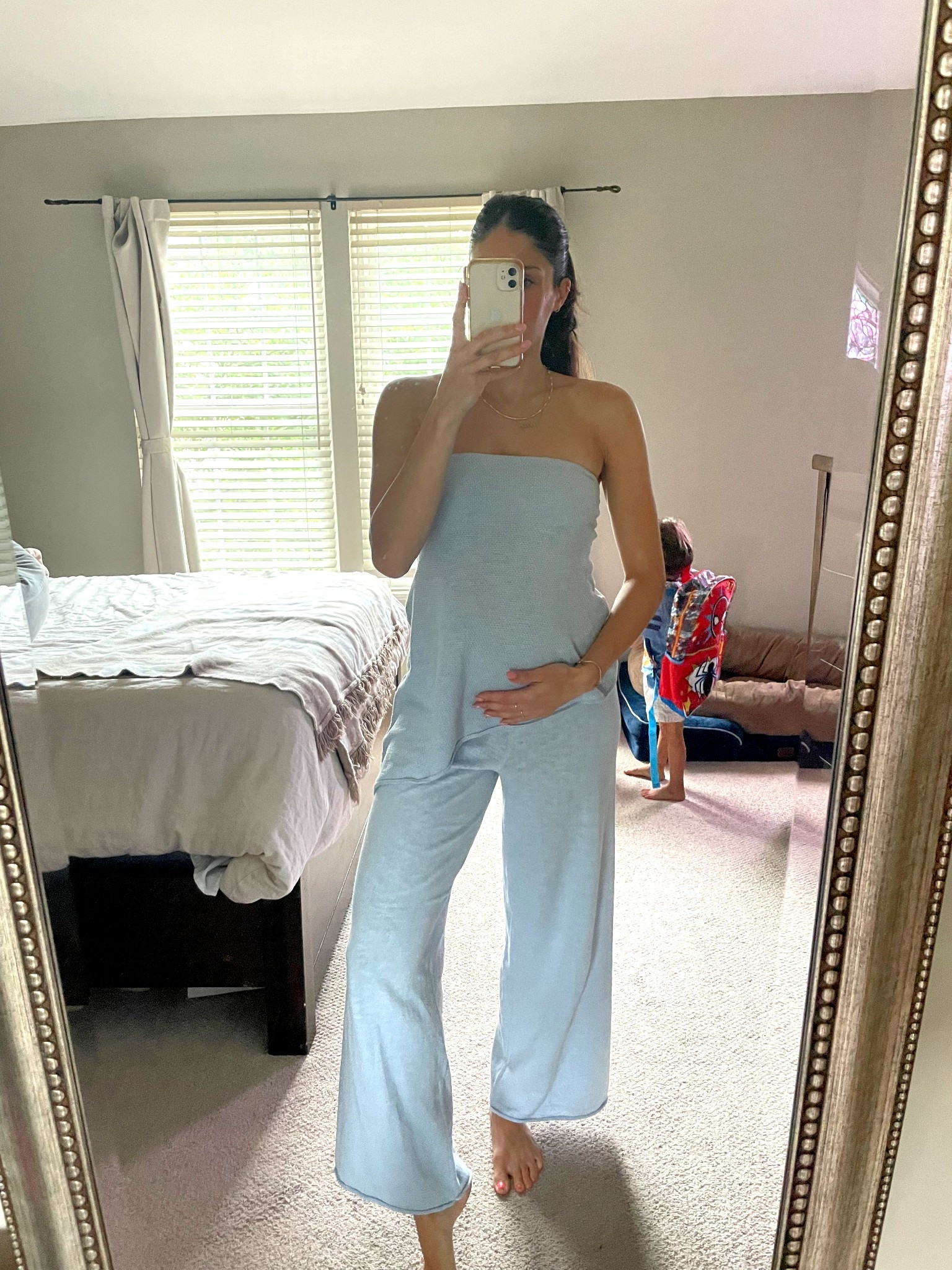 Comfy Free People summer set perfect for a bump! Would also be cute as separates. 

Wearing size xs



Matching set / strapless top / pregnancy outfit / bump friendly / summer bump outfit 

#LTKPetite #LTKBump #LTKFindsUnder100