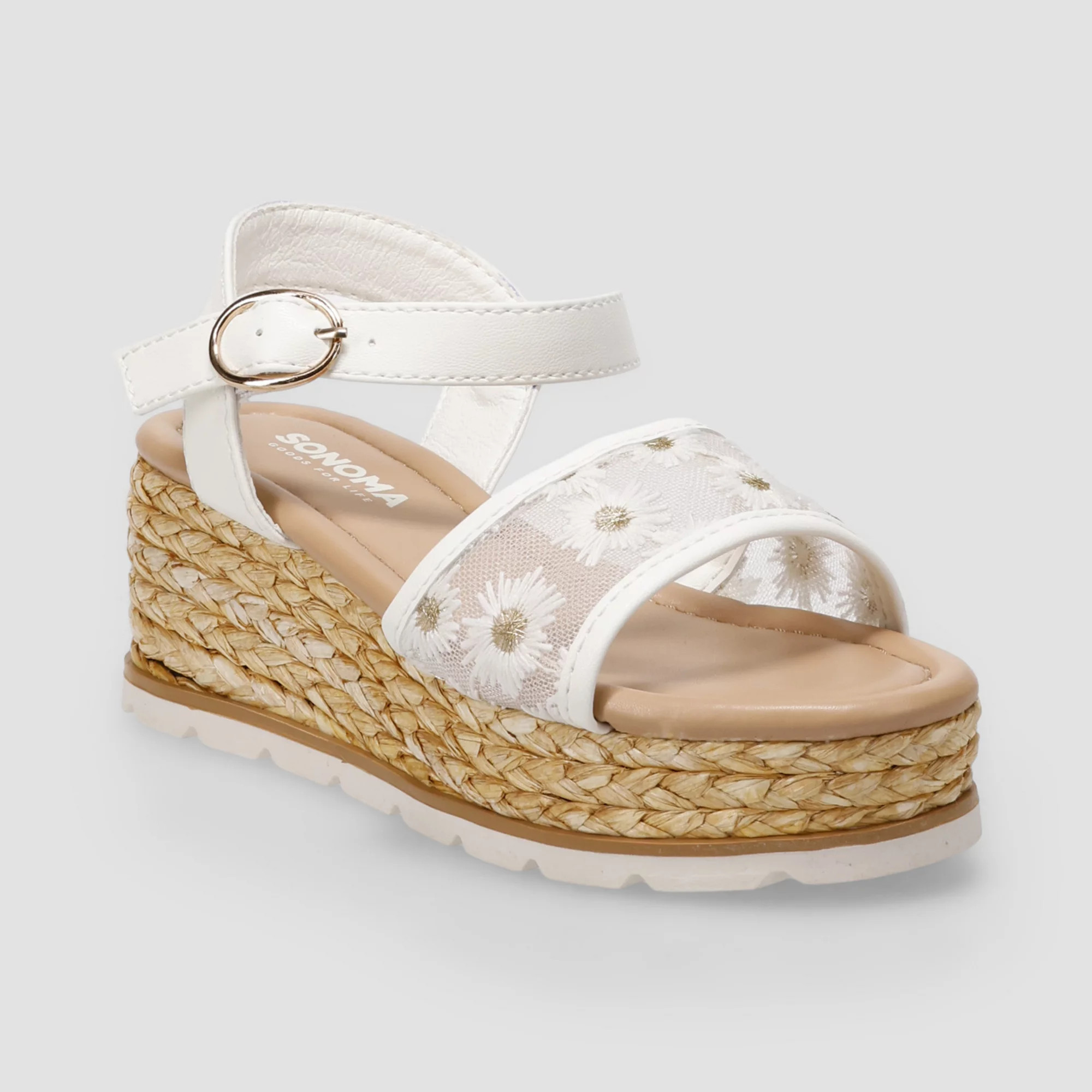 Sonoma Goods For Life® Mykell Girls Espadrille Wedge Sandals | Kohl's