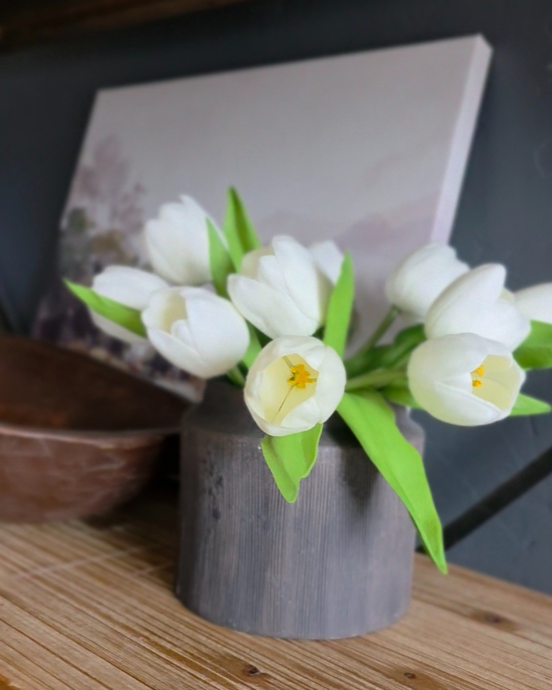 These faux tulips in the viral distressed black vase are one of my favorite combinations for easy home decor for Spring and Summer!  

 #LTKSeasonal #LTKHome