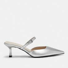 Silver Pointed Toe High Heels For Women | SHEIN